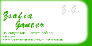 zsofia ganter business card
